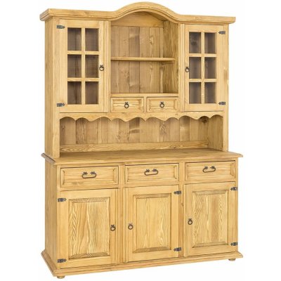 NZL-KR707 Příborník / kredenc masiv Rustikal - 150/205/56 (š/v/h) – Zboží Mobilmania