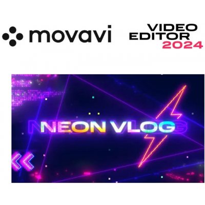 Movavi Video Editor 2024 - Neon Vlog Pack – Zboží Živě