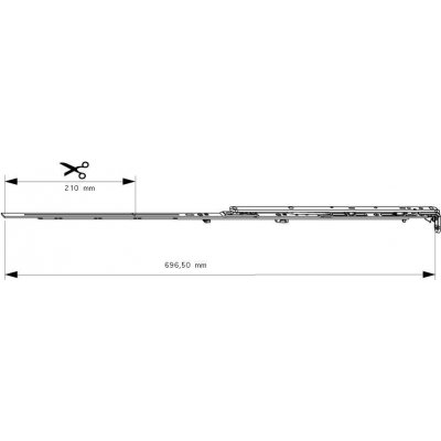 MACO nůžky pro spárové větrání Gr. 800 FFH 601-800 mm vlevo – Zboží Mobilmania