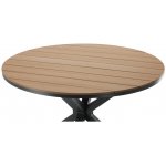 Pro-Tech shop Kulatý hliníkový zahradní stůl s deskou polywood 111,5x73cm tmavě šedý 80492 – Hledejceny.cz