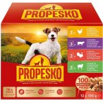 Propesko kuře & hovězí & krůta & jehně 12 x 100 g – Zbozi.Blesk.cz