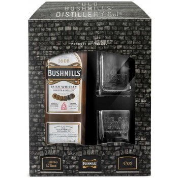 Bushmills Black Bush 40% 0,7 l (dárkové balení 2 sklenice)