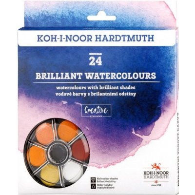 Koh-i-noor vodové barvy brilantní 24 barev – Zboží Dáma Koh-i-noor vodové barvy brilantní 24 barev – Zboží Dáma