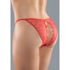 Dámské erotické kalhotky a tanga Allure Crotchless Enchanted Belle Panty Red