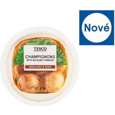 Tesco Marinované žampiony v řepkovém oleji s octem 90 g – Zboží Dáma