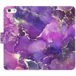 iSaprio - Apple iPhone 5 / 5S / SE - Purple Marble - kapsičky na karty – Sleviste.cz