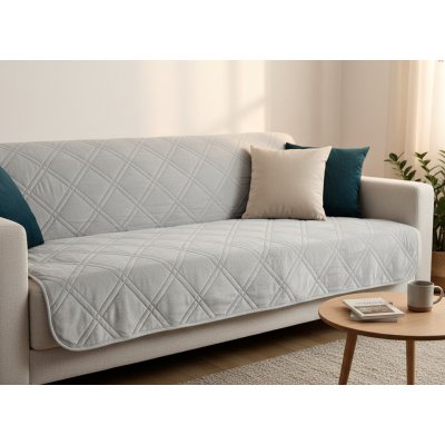 Mybesthome Přehoz na sedačku - pohovku SAGA stříbrná 170x210 cm – Zboží Mobilmania