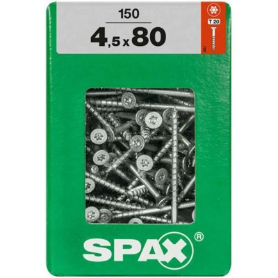 Spax Uni vrut zápust.hlava T-Star+ T20 4CUT část.závit Wirox 45 x 80 mm 150 ks – Hledejceny.cz