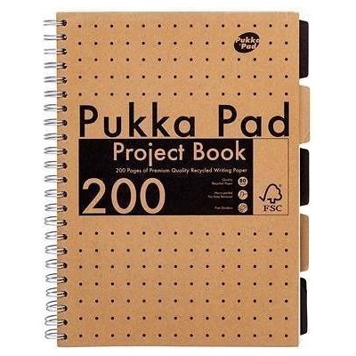 PUKKA PAD Spirálový sešit Kraft Project Book A4 linkovaný – Zbozi.Blesk.cz