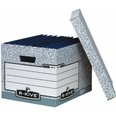 Fellowes Archivní krabice s odnímacím víkem šedá/bílá 32,5 x 28 x 38,5 cm – Zboží Živě