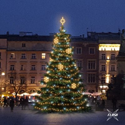 DECOLED LED světelná sada na vánoční stromy vysoké 9-11 m teplá bílá s Flash dekory EFD02W – Hledejceny.cz