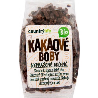 Country Life Kakaové boby nepražené drcené BIO 100 g
