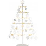 Nexos 64264 Vánoční kovový dekorační strom bílý 25 LED teple bílá – Zboží Mobilmania