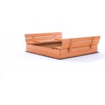 Sun Active Dřevěné pískoviště s lavičkami Sunny impregnované 120 cm – Zboží Mobilmania