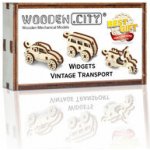 WOODEN CITY 3D puzzle mini sada Widgets: Historická vozidla 35 ks – Zboží Dáma
