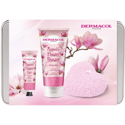 Dermacol Flower Care sprchový krém magnolie 200 ml + krém na ruce magnolie 30 ml + dekorativní vonná svíčka magnolie 130 g – Zbozi.Blesk.cz