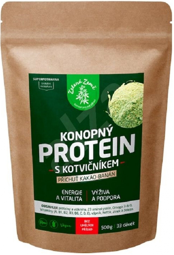 Zelená Země Konopný protein s kotvičníkem 500 g