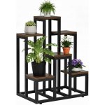 Springos Kovový stojan na květiny GA0220 67,5 cm tmavě hnědý – Sleviste.cz