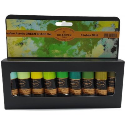 Charvin Paris Extra Fine akrylové barvy green Shade sada 9 ks 20 ml – Hledejceny.cz