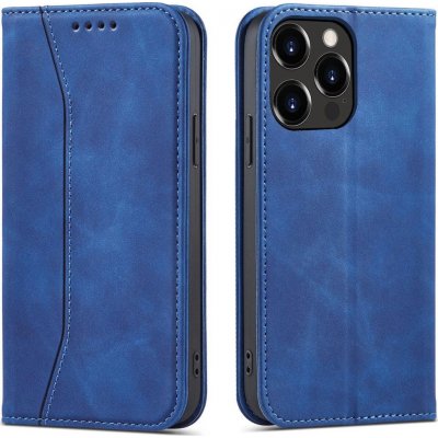 Hurtel Pouzdro Magnet Fancy Case pro iPhone 14 Pro s výklopným krytem a stojánkem modré – Zboží Mobilmania