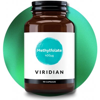 Viridian Methylfolát 400 mcg Bioaktivní kyselina listová 90 kapslí – Hledejceny.cz