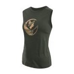 SENSOR MERINO AIR FOX dámské triko bez rukávu olive green Zelená tílko – Zboží Dáma