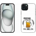 mmCase na iPhone 15 Plus - pivní motiv bílé pozadí – Zboží Mobilmania