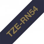 Páska Brother TZE-RN54 - originální | zlatý tisk, námoř.modrý podklad, textilní, 24 mm – Zboží Živě