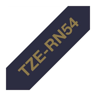 Páska Brother TZE-RN54 - originální | zlatý tisk, námoř.modrý podklad, textilní, 24 mm – Zboží Živě