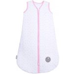 Natulino zimní spací pytel Natural White Grey Little Leaves Pink – Zboží Mobilmania