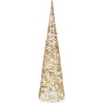 Home Styling Decoration Svítící vánoční stromek kužel zlatý 60 cm, 30 LED – Hledejceny.cz