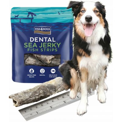 FISH4DOGS Dentální pamlsky pro psy mořská ryba proužky 100 g