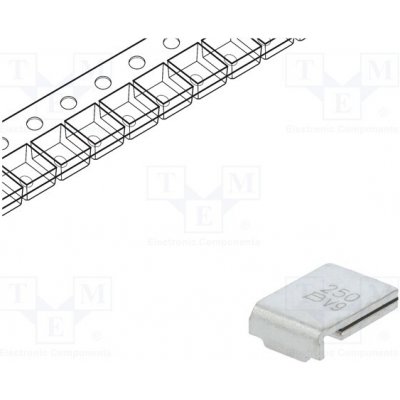 BOURNS MF-SM250-2 Pojistka: polymerová PTC; 2,5A; Imax: 100A; PCB,SMT; MF-SM; cívka