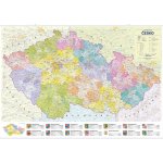 Kartografie PRAHA, a. s. Česko – administrativní nástěnná mapa – Hledejceny.cz