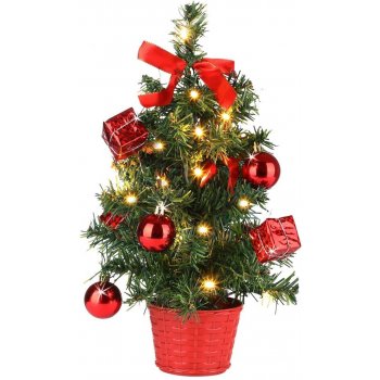 Goleto Vánoční zdobený stromeček s časovačem 36 cm jedle