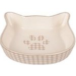 Flamingo miska keramická 220 ml průměr 12,5 cm pro kočku béžová – Zboží Dáma