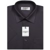 Pánská Košile AMJ pánská košile jednobarevná krátký rukáv JK019 tmavě šedá