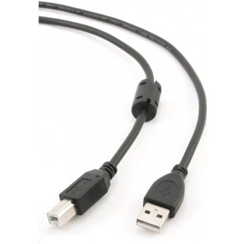 Gembird CCF-USB2-AMBM-6 Kabel USB 2.0 A-B propojovací 1,8m Premium (černý, ferit, zlacené kontakty)