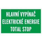 Hlavní vypínač elektrické energie TOTAL STOP samolepící vinylová fólie 420x200mm – Zboží Dáma