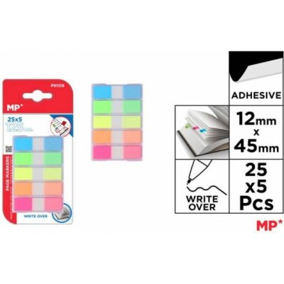 Barevné samolepící záložky 5 x 25 ks – Hledejceny.cz