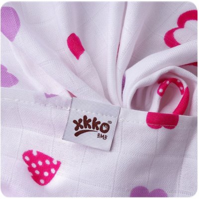 KIKKO Bambusová osuška XKKO®BMB 90x100cm 1ksLilac Hearts – Zbozi.Blesk.cz