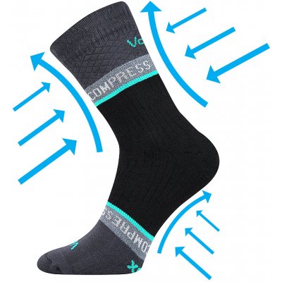 VoXX kompresní ponožky Fixan tmavě šedá – Zboží Mobilmania