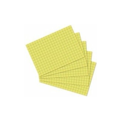 Herlitz - Karty do kartotéky, A7,žluté, čtvereček, 100 – Sleviste.cz