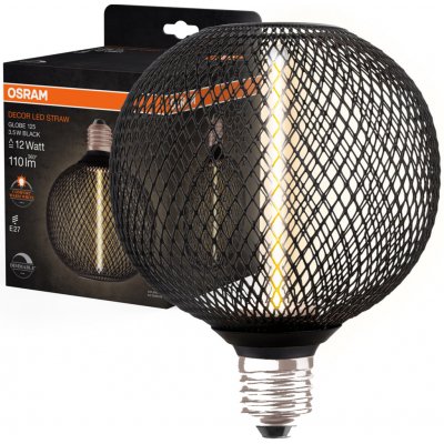 Osram LED Stmívatelná žárovka DECOR FILAMENT G125 E27/3,5W/230V 1800K černá – Hledejceny.cz