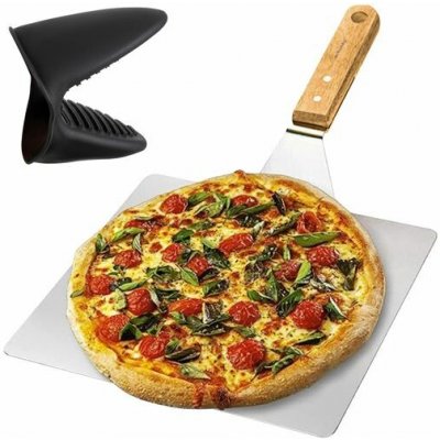 Ruhhy Nerezová lopatka na pizzu Tratoria, 30 × 30 cm, se silikonovou chňapkou – Hledejceny.cz
