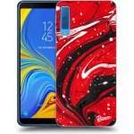 Pouzdro Picasee silikonové Samsung Galaxy A7 2018 A750F - Red black čiré – Zbozi.Blesk.cz