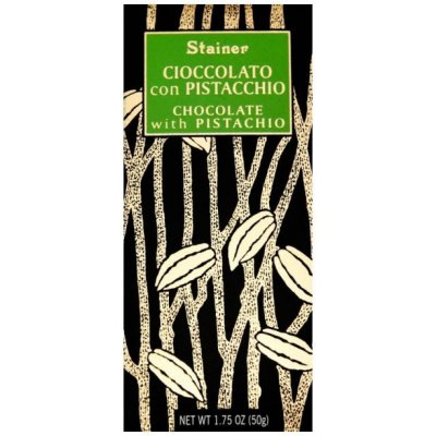 Stainer čokoláda bílá 32% s pistáciemi con pistacchio 50 g – Zboží Mobilmania