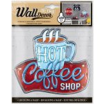 Wall decor Retro Coffee shop - samolepící svítící dekorace 18x23 cm – Hledejceny.cz