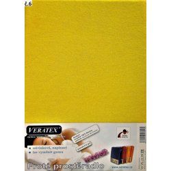 Veratex Froté prostěradlo středně žluté 140x200x20