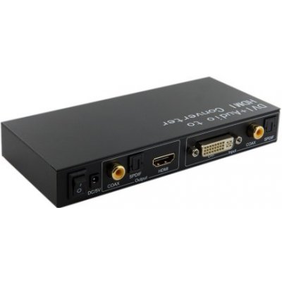 4World Převodník DVI + Optical Audio + Coaxial Audio do HDMI, 06923